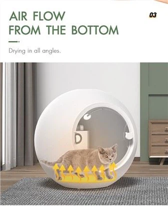 Smart Pet Drying Box สำหรับสุนัขและแมว